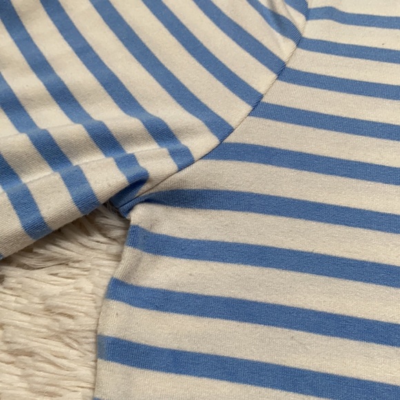 A New Day 3/4 Sleeve Stripe Top 💗 White & Blue - Picture 8 of 12
